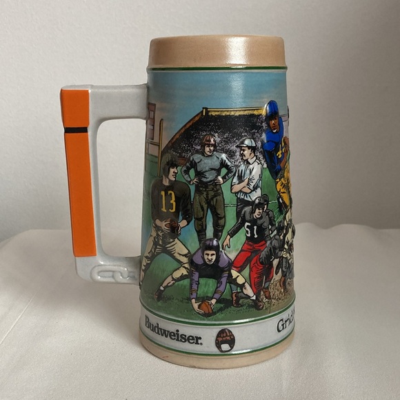 Budweiser Football Gridiron Legacy Beer Mug Stein Vintage - Picture 4 of 6